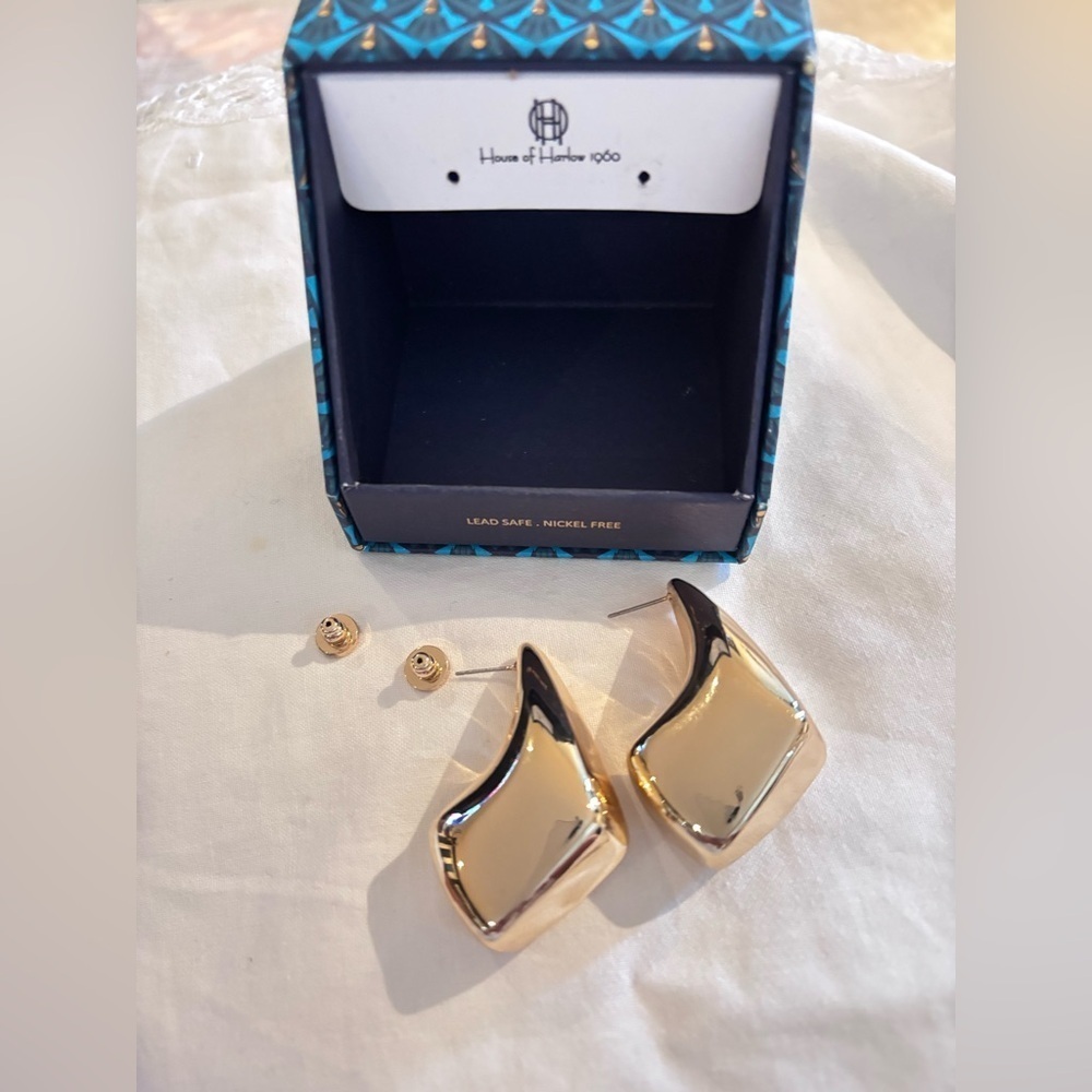 House of Harlow 1960 Gold-Tone Geometric Earrings